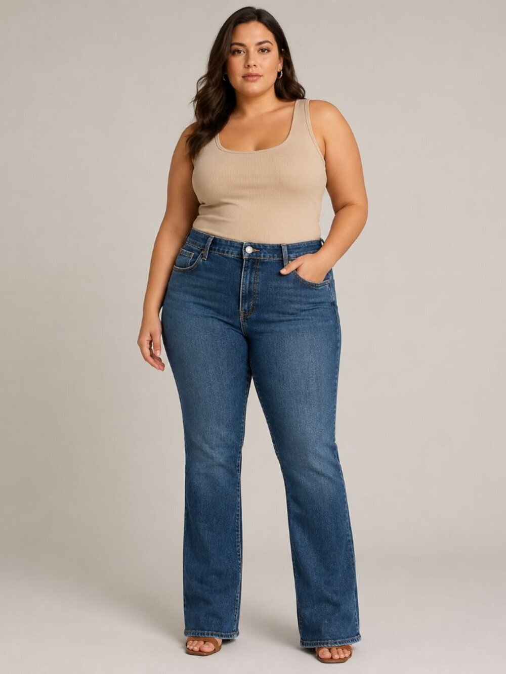 Levi’s 590 Women’s Plus Size 16W Dark Wash Straight Leg Jeans